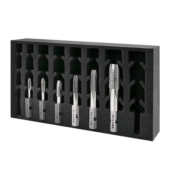 HMT Oversize Galv ImpactaTap 6 Pc InsertFoam Set: M5, M6, M8, M10, M12, M16